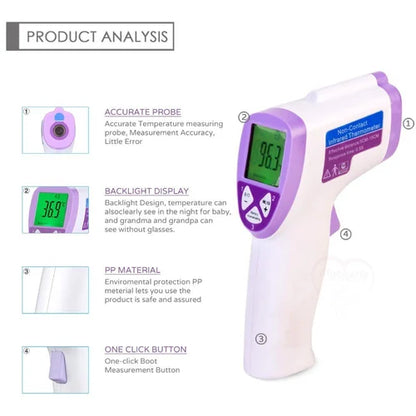 MCP YI-400 Infrared Forehead Thermometer Gun 3 Color Indicator