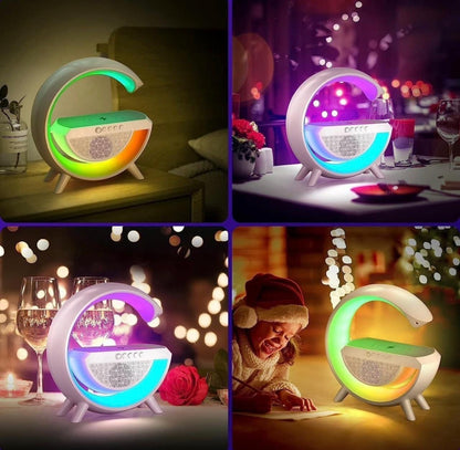 3 in 1 Multifunction G-Shape LED Bluetooth Speaker with Wireless Fast Chargin