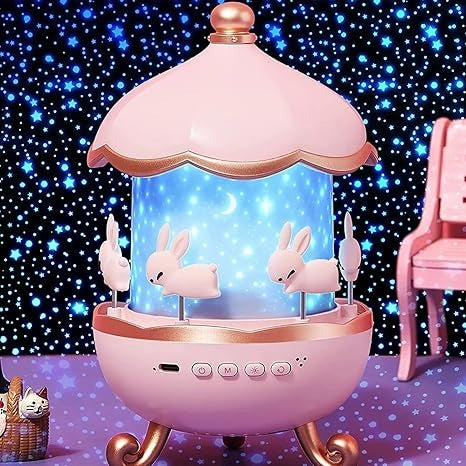Kids Night Projector Lamp with Music & Bluetooth Speaker -  Magical Starry Sky Experience