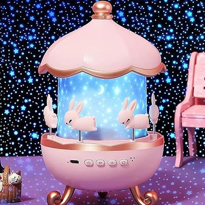 Kids Night Projector Lamp with Music & Bluetooth Speaker -  Magical Starry Sky Experience