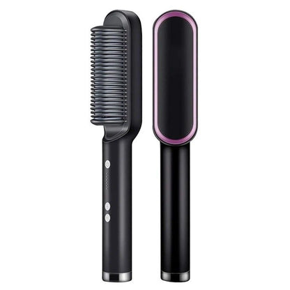Electric Professional Hair Straightening Brush and Curling Hair 2 in 1 Styling Tool Three-minute styling straight hair comb For Girls/ Women - Quick Heat, Auto Shut Off